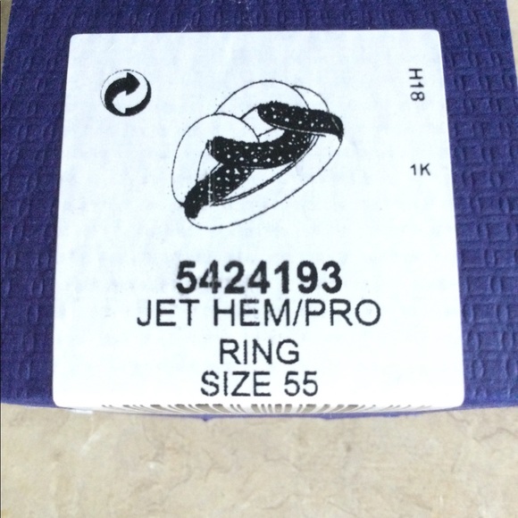 Lane Motif Ring Black,Rosegoldtone plated size 55 - Picture 11 of 12